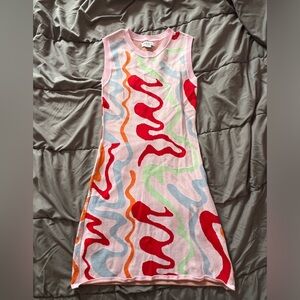 URBAN REVIVO MULTICOLORED MINI DRESS